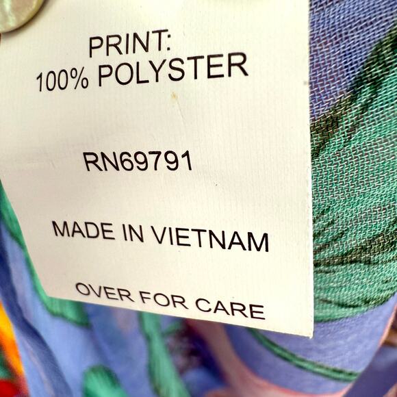 NEW NWOT Figueroa Fig & Flower Anthropologie Sparkly Blouse Shirt Top Tropical - Picture 8 of 9